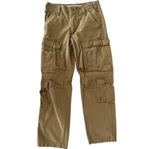 Eddie Bauer Cargo Pants 32x32 Khaki Hiking Utility Outdoor Cotton Pants